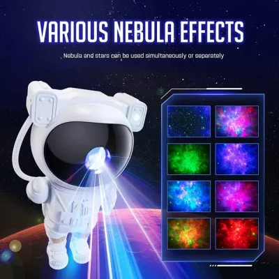Astronaut Galaxy Projector Pakistan featuring nebula light effects projecting rays against a starry space background