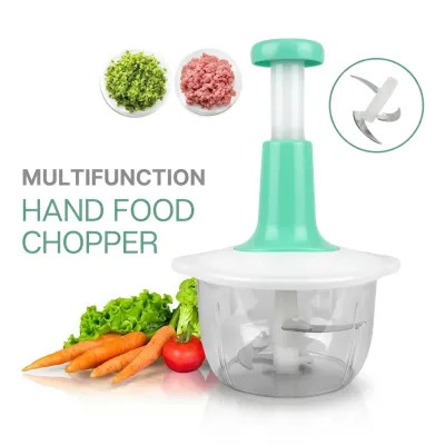 1.5 Litre Hand Press Chopper - Push Type Vegetable Cutter