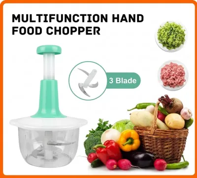 1.5 Litre Hand Press Chopper - Push Type Vegetable Cutter – hand press chopper with fresh vegetables