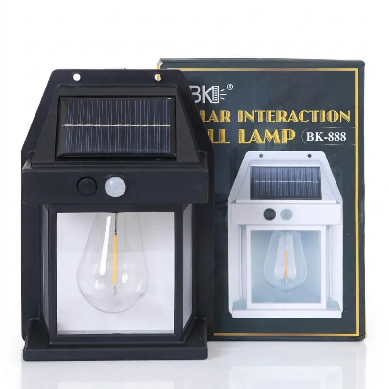 Solar Wall Light BK 888 Motion Sensor Outdoor Lamp – mounted on an outdoor wall