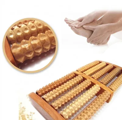 Wooden Foot Massager – shown in use